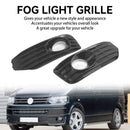 Volkswagen 2010-2015 Transporter Caravelle T5 T5.1 S-Line Lámpara antiniebla Cubierta de luz Inserto S-line Grill Negro brillante-6