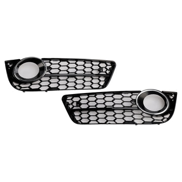 Audi A5 Standart 2007-2012 Par Honeycomb Front Fog Light Cover Grelha Cromada