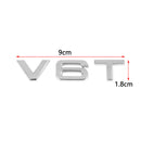V6T Emblem Badge Passar för AUDI A1 A3 A4 A5 A6 A7 Q3 Q5 Q7 S6 S7 S8 S4 SQ5 Krom-3