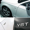 V6T Emblem Badge Passar för AUDI A1 A3 A4 A5 A6 A7 Q3 Q5 Q7 S6 S7 S8 S4 SQ5 Krom-10