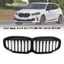 2019-2023 BMW F40 118i 120i 116d 118d M135i 1-Series Front Bumper Grill Gloss Black Grille-3
