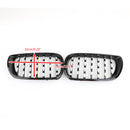2002-2005 BMW Série 3 E46 320d/318i/320i/330d/325i/330i Berline/Touring Grill Noir/Chrome Diamant Calandre-2