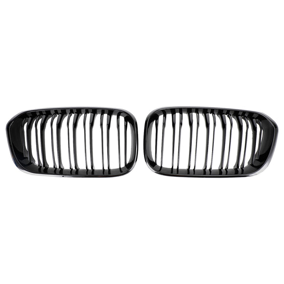 2015-2017 BMW 1 Series F20/F21 116d/118d/120d/118i/125i Front Kidney Grill Gloss Black Grille