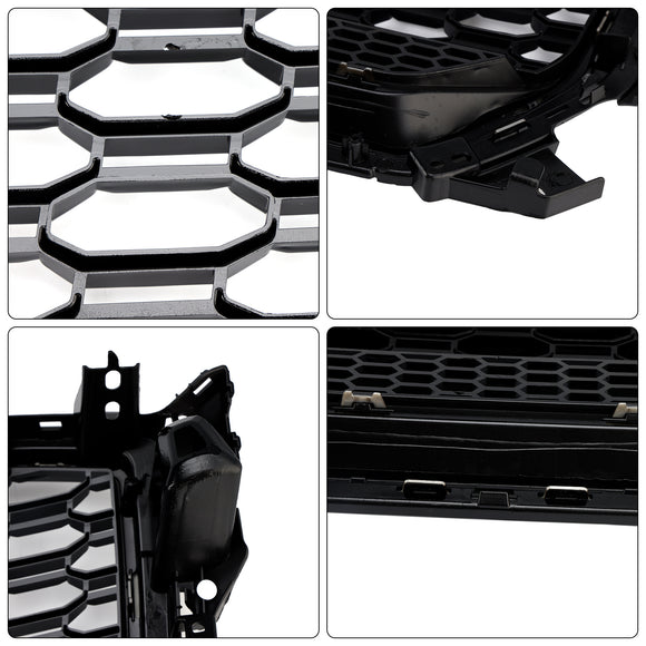 Rejilla estilo panal RSQ2 Quattro para Audi Q2/Q2 S Line/SQ2 2016-2020, parachoques delantero, parrilla de repuesto negra brillante
