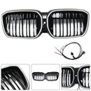 Double Slat Black Front Kidney Grill Grille Fit BMW IX3 G08 LCI 2022-2024-6