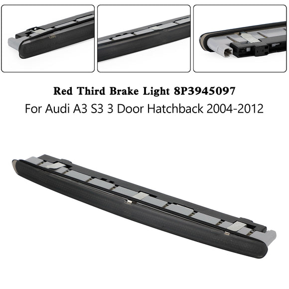 Zwart Derde Remlicht? 8P3945097 Voor Audi A3 S3 3 Deur Hatchback 2004-2012
