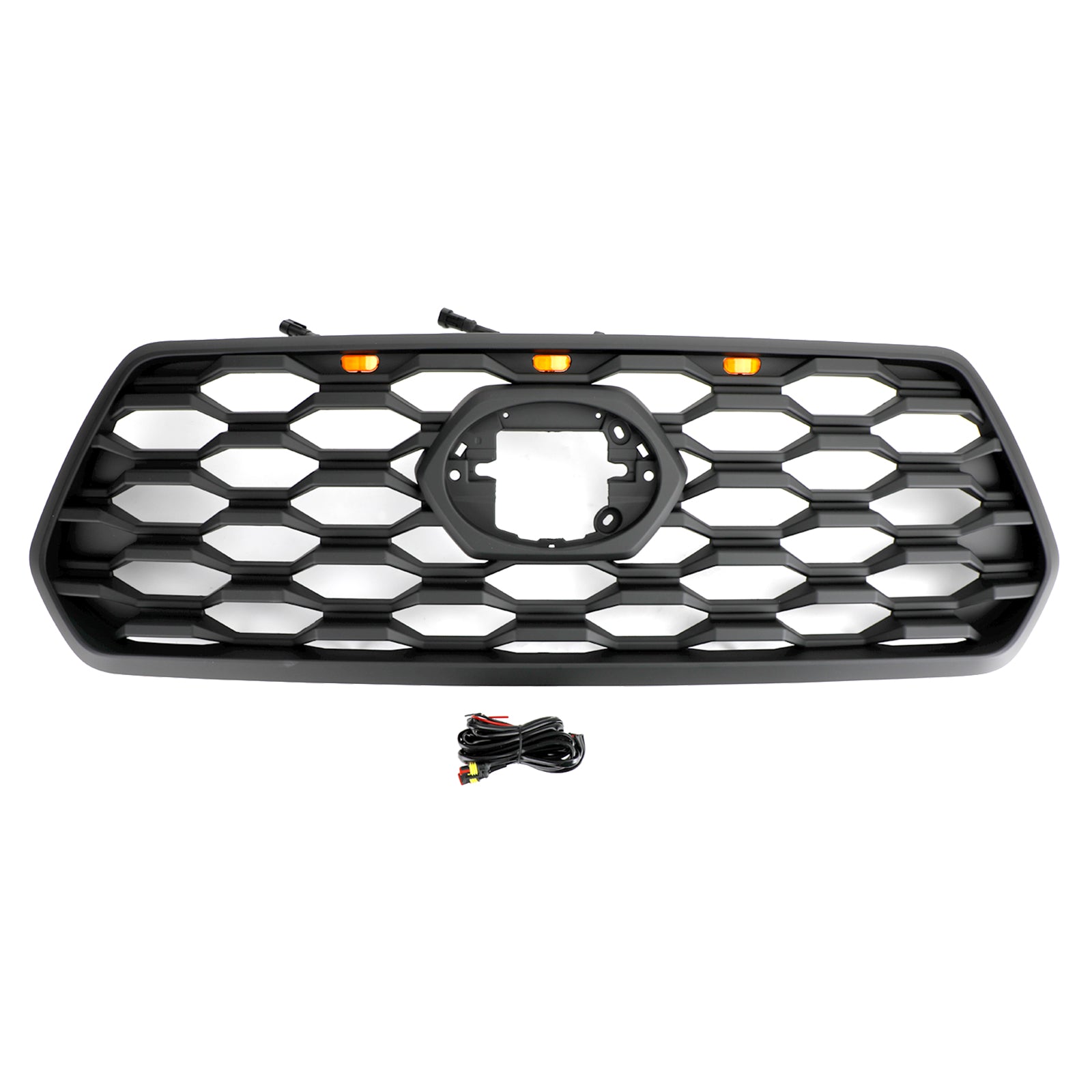 Grille de pare-chocs avant de remplacement pour Toyota Tacoma 2016-2023 avec éclairage LED Grille noire