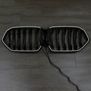 Grade preta do para-choque dianteiro para BMW X6 G06 M60i 2023-2025 com furo para câmera-12