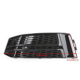 Audi A4 B9 S-LINE/S4 2016-2018 2 pièces Grille inférieure en nid d'abeille pour pare-chocs avant Grille noire 8W0807681F 8W0807682F - 0