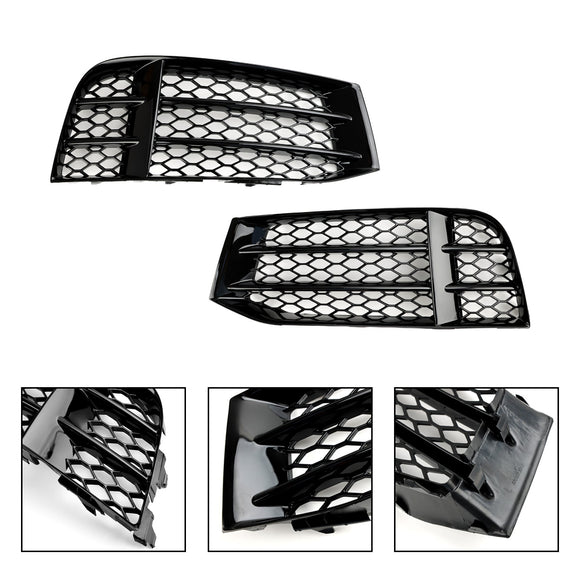 Audi RS5 2010-2016 Front Bumper Lower Grille Honeycomb Fog Light Cover Grill 8T0807681F 8T0807682F