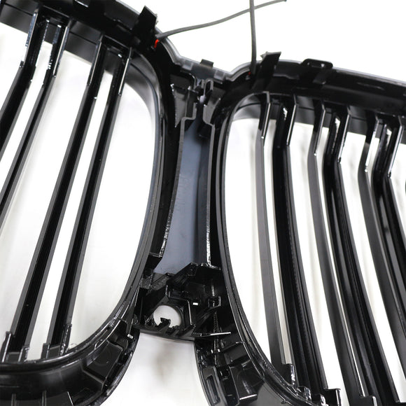 Niergrille met dubbele lamellen, zwart vooraan, passend voor BMW X5 G05 2019-2022 M-Performance