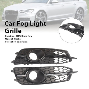 2X Auto Voorbumper Mistlamp Roosters Voor Audi A6 C7 S-Lijn 2012-2014