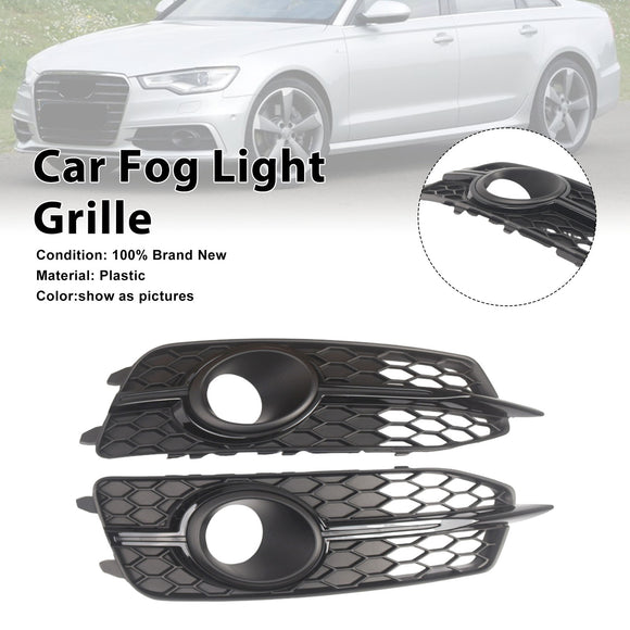 2X Auto-Frontstoßstangen-Nebelscheinwerfergitter für Audi A6 C7 S-Line 2012-2014