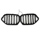 Grade de para-choque dianteiro de veneziana dupla adequada para BMW X6 G06 M60i 2023-2025 com furo para câmera-7