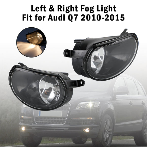 Front Right & Left Bumper Halogen Fog Light Fog Lamp For AUDI Q7 2010-2015