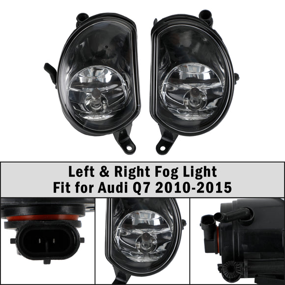 Front Right & Left Bumper Halogen Fog Light Fog Lamp For AUDI Q7 2010-2015