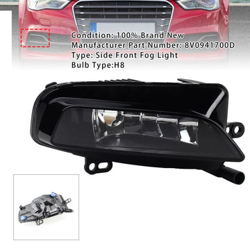 2012-2016 Audi A3 8V Rs3 S3 1 Pcs Front Left Fog Light Lamps With Bulbs 8V0941700D Generic - 0