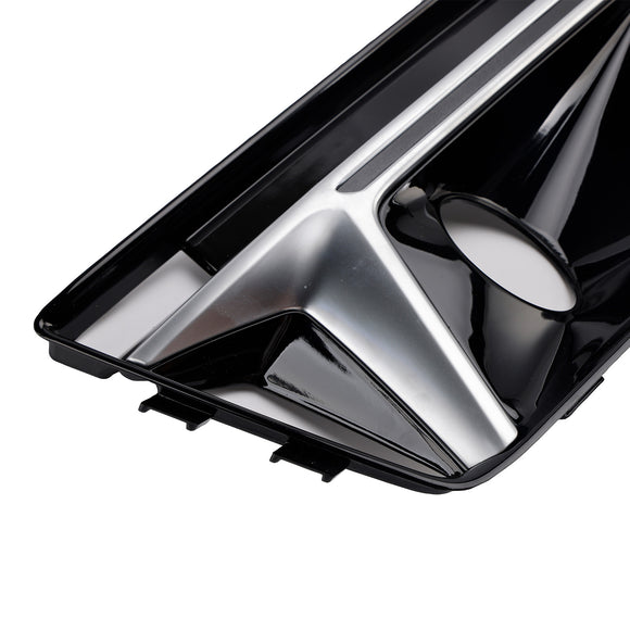 2 STUKS Zwart Chrome Voorbumper Mistlamp Grille Grill Fit Audi A4 B9 S4 2016-19