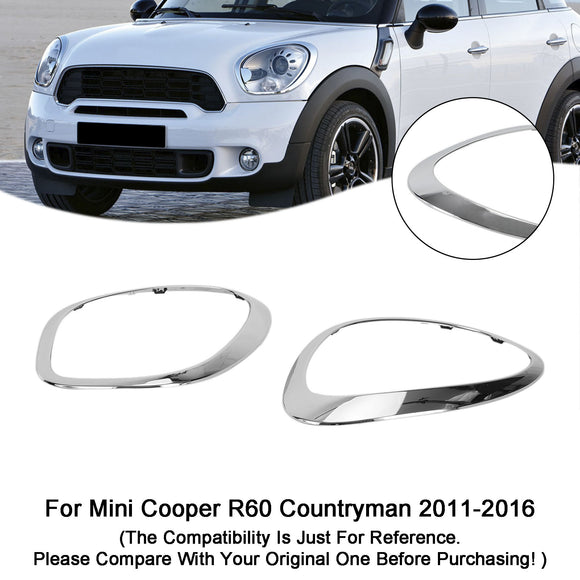 2X Chrom-Scheinwerfer-Zierringe für Mini Cooper R60 Countryman 2011–2016