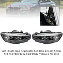 2017-2020 BMW serii 4 F32 F33 LCI M3 F80 M4 F82 Ikon Reflektory biały żółty 6 pinów RHD-2