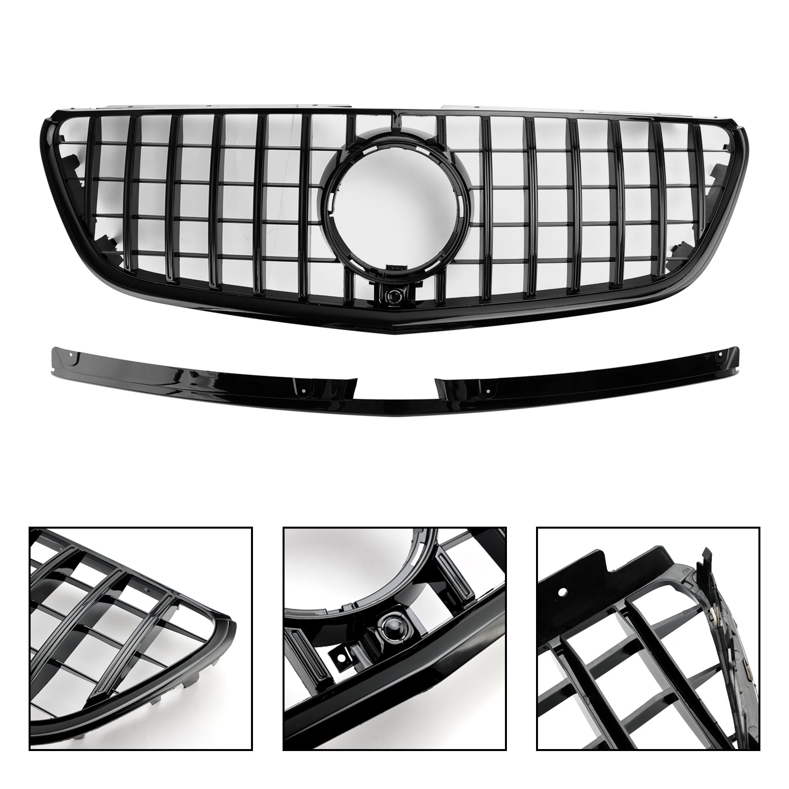 2015-2019 Mercedes Benz Vito W447 111CDI 114CDI 116CDI 119CDI GT Stlye Front Bumper Grill Gloss Black Grille