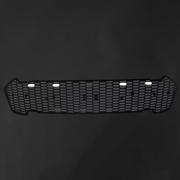 Matte Black Front Bumper Grill Grille Fit Ford Ranger 2015-2019 T7 W/LED