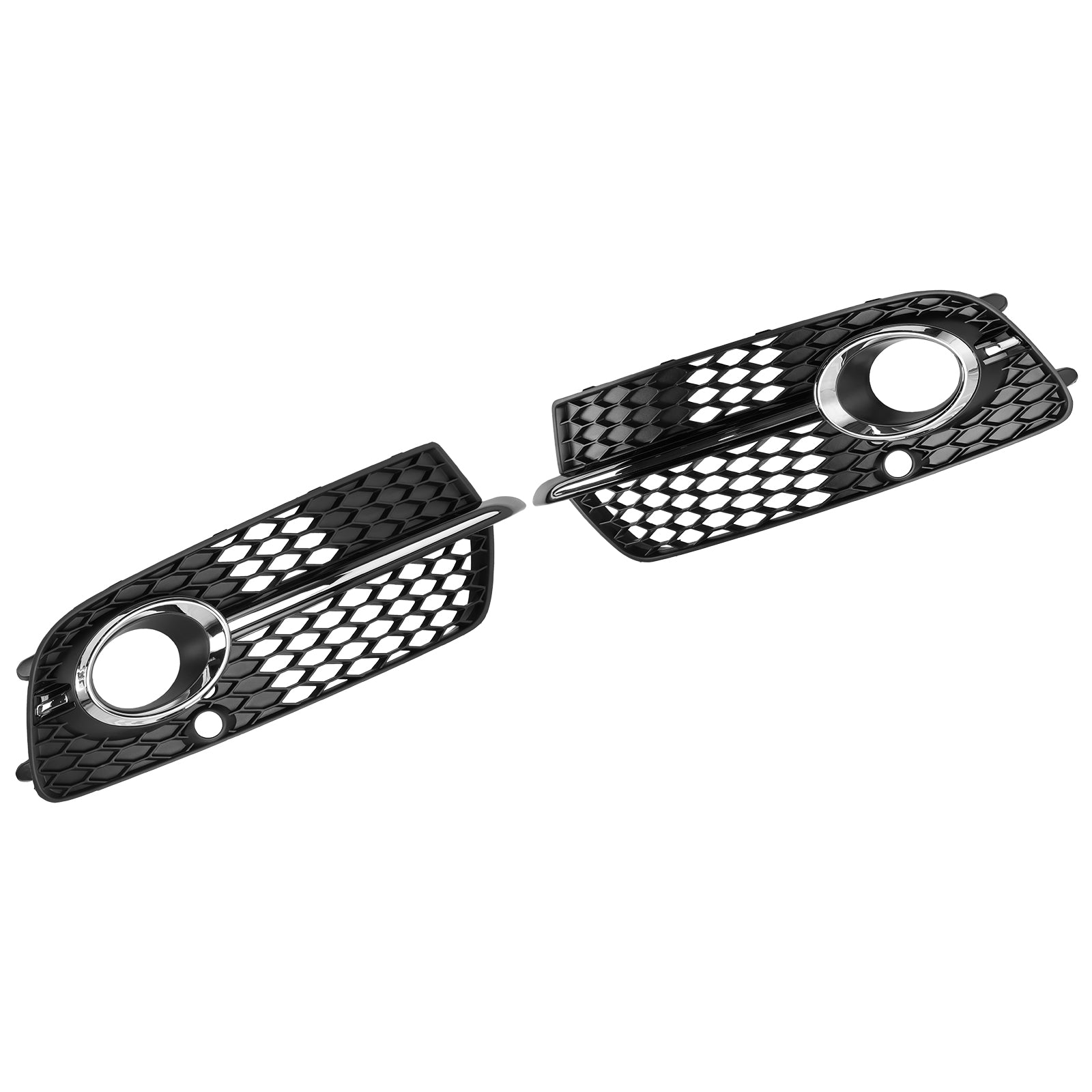 Grille de phare antibrouillard pour pare-chocs avant Audi Q5 S-Line SQ5 2014-2017 Grille chromée noire