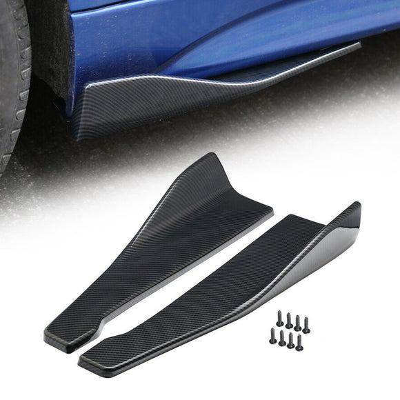 48cm Skirt Spoiler Rear Lip/Side Extension Rocker Splitters Winglet Wings Carbon