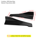 48cm Skirt Spoiler Rear Lip /Side Extension Rocker Splitters Winglet Wings Black-2