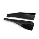 48cm Skirt Spoiler Rear Lip /Side Extension Rocker Splitters Winglet Wings Black-5