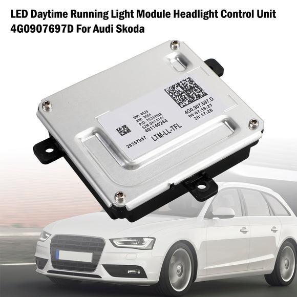 LED Daytime Running Light Module Headlight Control Unit 4G0907697D For Audi Skoda