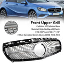 Grade dianteira em formato de diamante para Mercedes-Benz Classe A W176 2013-2015-1