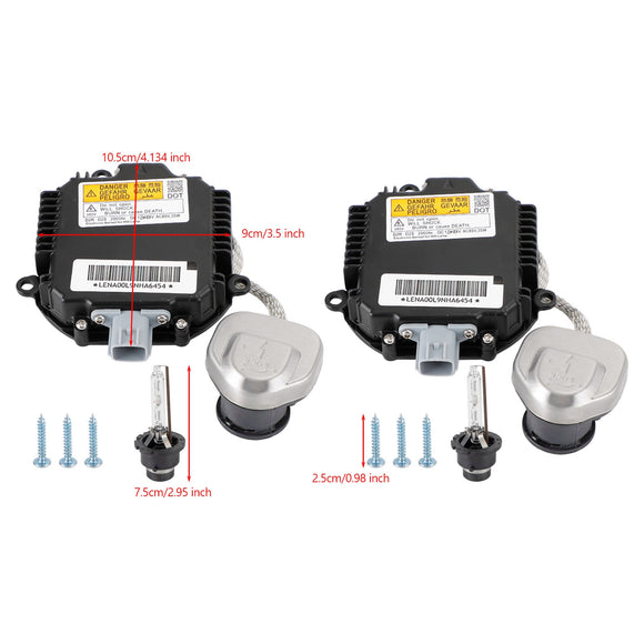 2x Xenon Ballast & D2S Bulb Kit 28474-8991D 26297-89902 Control Unit For Infiniti JX35 QX60 QX56 QX80 2011-2019