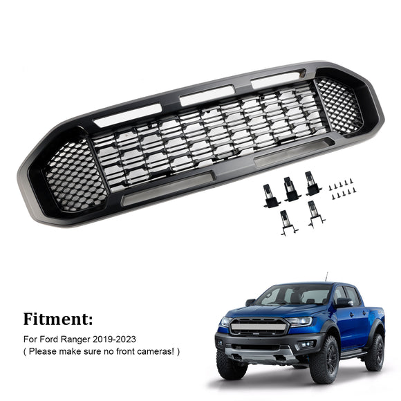 Ford Ranger 2019-2023 Grille de pare-chocs avant Raptor/Nid d'abeille/Grille noire de style maille