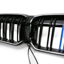 BMW 2023-2024 Série 3 G20 G21 320i/330i/M340i/318i/320d Calandre avant double ligne noire-6
