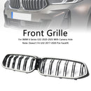 Niergrill met dubbele lamellen, zwart vooraan, geschikt voor BMW 6-serie G32 2020-2025-3