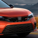 Emblema da grade do para-choque dianteiro Si para Honda Grill vermelho cromado/preto cromado/vermelho preto decalque emblema-2