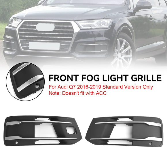 Audi Q7 Version Standard 2016-2019 couvercle de pare-chocs avant calandre de phare antibrouillard grille d'insertion de lunette