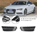 2017-2018 Audi A6 C7 Standard Lower Black Grille Front Bumper Fog Light Cover Grill 4G0807681AN 4G0807682AN-6