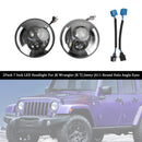 2Pcak 7 Inch LED Koplamp Voor JK Wrangler JK TJ Jimny JA11 Ronde Halo Hoek Oog-5