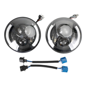 2Pcak 7 tuuman LED-ajovalo JK Wrangler JK TJ Jimny JA11 pyöreisiin halokulmasilmiin
