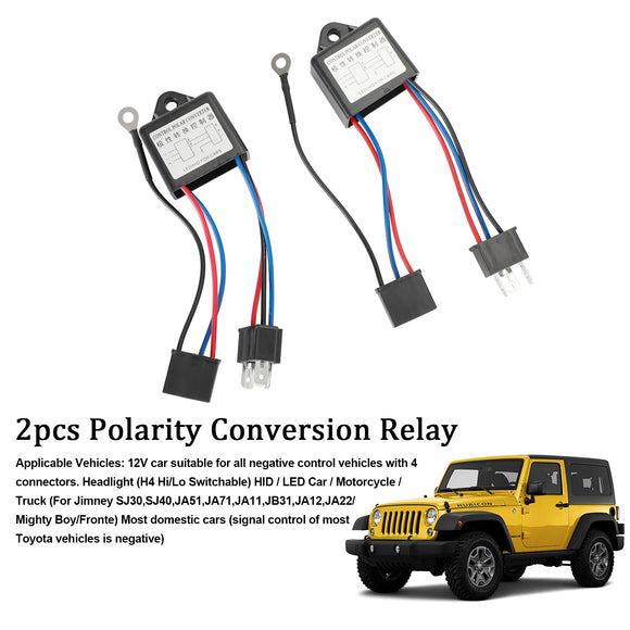 2 Stück Polaritätsumwandlungsrelais 12 V H4