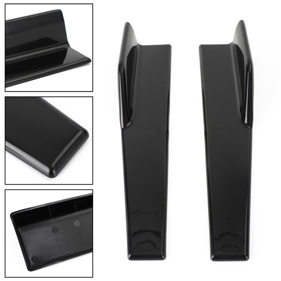 Paire universelle de jupes latérales noires brillantes de voiture de 45cm, séparateurs à bascule, diffuseur d'ailes d'ailes