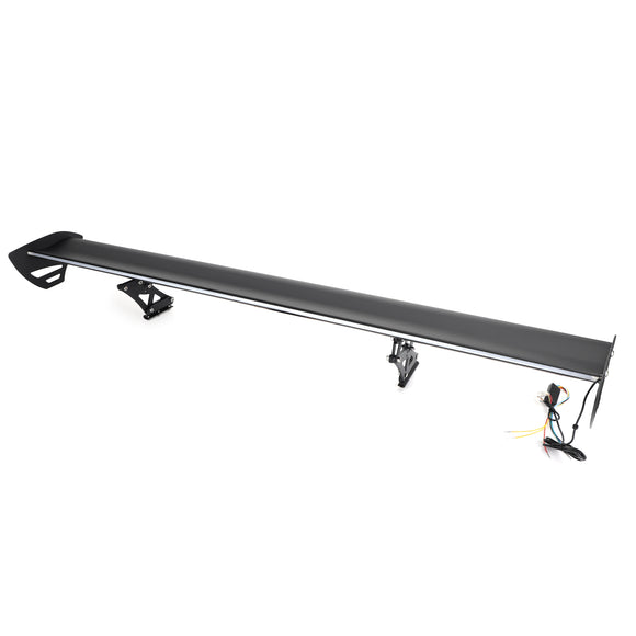 Universele sedan verstelbare aluminium kofferbakvleugel racespoiler met LED