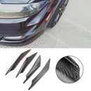 4pcs Universal Front Bumper Fins Body Splitter Spoiler Canards Carbon Fiber Look-1