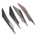 4pcs Universal Front Bumper Fins Body Splitter Spoiler Canards Carbon Fiber Look-8
