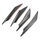 4pcs Universal Front Bumper Fins Body Splitter Spoiler Canards Carbon Fiber Look-6
