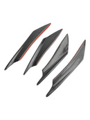 4pcs Universal Front Bumper Fins Body Splitter Spoiler Canards Carbon Fiber Look-5