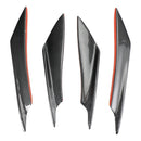 4pcs Universal Front Bumper Fins Body Splitter Spoiler Canards Carbon Fiber Look-10