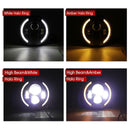 2Pcak 7 Inch LED Koplamp Voor JK Wrangler JK TJ Jimny JA11 Ronde Halo Hoek Oog-14